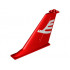 Tail 14 x 2 x 8 with White Airline Bird Pattern : {ярко червен}