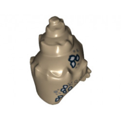 Minifigure, Headgear Conch Shell with Marine Growth Pattern : {пясъчно жълт}