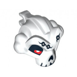 Minifigure, Head Modified Skull, Upper Jaw with Forehead Nails Pattern : {бял}