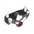 Minifigure, Armor Breastplate with Shoulder Spikes White Up and Ninjago Cracked Red Skull Pattern : {черен}