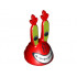 Minifigure, Head Modified Mr. Krabs with Large Grin Pattern : {ярко червен}