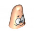 Minifigure, Head Modified Patrick with Tongue Out Pattern : {светло нуга}