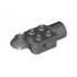 Technic, Brick Modified 2 x 2 with Pin Hole, Rotation Joint Ball Half (Horizontal Top), Rotation Joint Socket : {тъмно каменно сив}