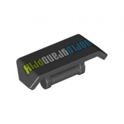 Vehicle, Spoiler 2 x 4 with Bar Handle with 'WORLD GRAND PRIX' Upside Down Pattern : {черен}