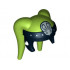 Minifigure, Headgear Headdress SW Twi'lek with Black and Flat Silver Oola Pattern : {ярко жълто-зелен}