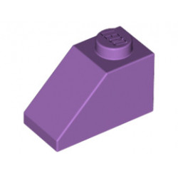 Покривна плочка 1X2/45°: {умерено лавандулов}