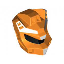 Minifigure, Head Modified Galaxy Squad Robot with Black Visor and White Forehead Pattern: {ярко оранжев}