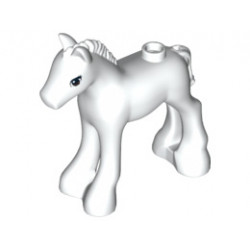 Horse, Friends, Foal with Black and Reddish Brown Eyes Pattern: {бял}