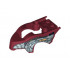Flywheel Fairing Bird Raptor Shape with Silver Armor Plating Pattern: {нов тъмно червен}