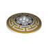 Dish 8 x 8 Inverted (Radar) with Red, Black and Pearl Gold Geometric Pattern: {бял}