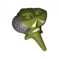 Minifigure, Head Modified Galaxy Squad Alien Mosquitoid, Compound Eyes, Long Proboscis, with Yellowish Green Pattern: {маслинено зелен}