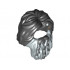 Minifigure, Hair Beard Braided, Dark Bluish Gray and Metallic Silver Axe Shard Pattern (Bifur): {черен}