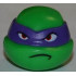Minifigure, Head Modified Ninja Turtle with Dark Purple Mask and Frown Pattern (Donatello): {ярко зелен}