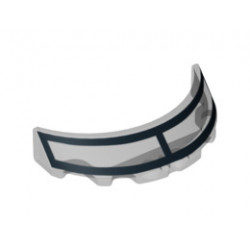 Windscreen 3 x 6 x 1 Curved with Black Window Outline Pattern: {прозрачен}