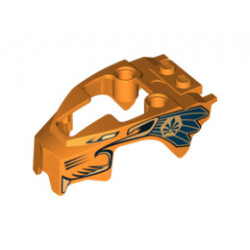 Flywheel Fairing Lion Shape with Gold and Blue Feathers Pattern (70102): {ярко оранжев}
