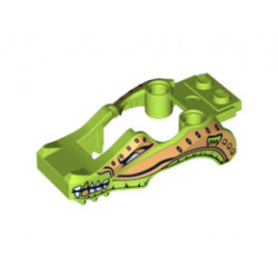 Flywheel Fairing Crocodile Shape with Gold and White Crocodile Pattern (70103): {ярко жълто-зелен}