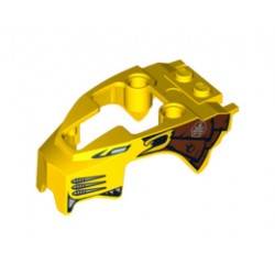 Flywheel Fairing Lion Shape with Black, Silver and Reddish Brown Pattern: {ярко жълт}