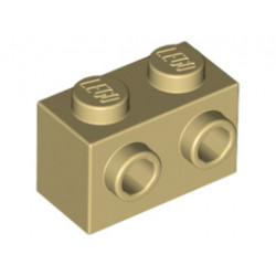 Тухличка 1X2 с 2 пъпки: {тухлено жълт}