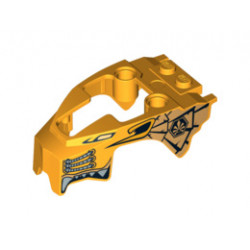 Flywheel Fairing Lion Shape with Fangs and Hoses Pattern (70113): {огнено жълто-оранжев}