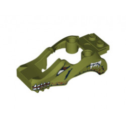 Flywheel Fairing Crocodile Shape with Reddish Brown and White Crocodile Pattern (70115): {маслинено зелен}