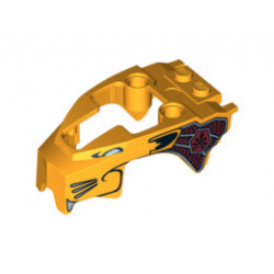 Flywheel Fairing Lion Shape with Gold and Dark Red Pattern (70115): {огнено жълто-оранжев}