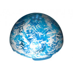 Cylinder Hemisphere 11 x 11, Studs on Top with Kamino Black / Blue / White Planet Pattern (75006): {тъмно небесносин}