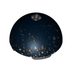 Cylinder Hemisphere 11 x 11, Studs on Top with Asteroid Field Pattern (75008): {черен}