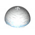 Cylinder Hemisphere 11 x 11, Studs on Top with Hoth White / Medium Blue / Light Bluish Gray Planet Pattern (75009): {бял}