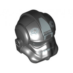 Minifigure, Headgear Helmet SW Stormtrooper Type 2, TIE Bomber Pilot Pattern: {черен}