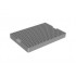 Brick, Modified 16 x 24 x 2 with 1 x 4 Indentations on Ends (Container Top): {умерено каменно сив}
