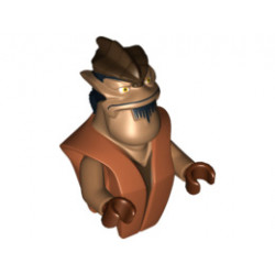 Torso/Head Alien, SW Pong Krell Pattern / Medium Nougat Arms / Reddish Brown Hands: {тъмно оранжев}