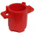 Container, Trash Can with 4 Cover Holders: {ярко червен}