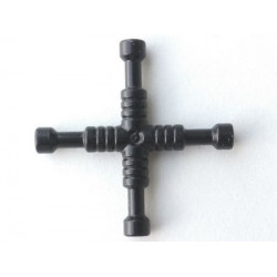 Minifigure, Utensil Tool 4-Way Lug Wrench: {черен}