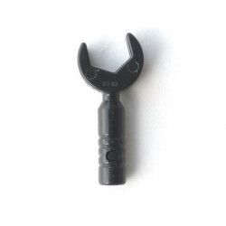 Minifigure, Utensil Tool Open End Wrench - 3-Rib Handle: {черен}