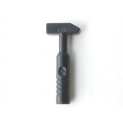Minifigure, Utensil Tool Cross Pein Hammer - 3-Rib Handle: {черен}