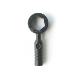 Minifigure, Utensil Tool Box Wrench - 3-Rib Handle: {черен}