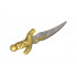 Minifigure, Weapon Dagger with Pearl Light Gray Blade : {топло златист}