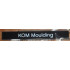 Tile 1 x 8 with 'KOM Moulding' Pattern: {черен}