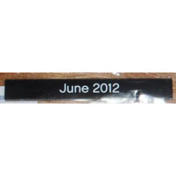 Tile 1 x 8 with 'June 2012' Pattern: {черен}