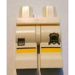 Hips and Legs with Golden Brick, Shield and Yellow Stripe Pattern: {бял}