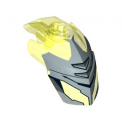 Hero Factory Helmet Visor with Clip with Face Guard Pattern Type 2: {прозрачно флуорисциращо зелен}