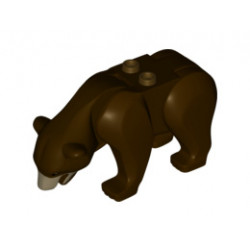 Bear with 2 Studs on Back and Dark Tan Muzzle Pattern : {тъмно кафяв}