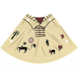 Plastic Tepee Cover with Western Indians Motifs Pattern: {тухлено жълт}