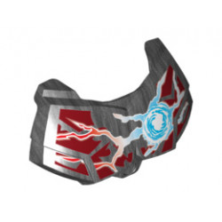 Large Figure Chest Armor Small with Chi and Dark Red (Wolf) Pattern: {титаниево метален}