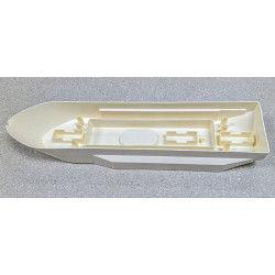 Boat, Hull Unitary 51 x 12 x 6 with Side Bulges, Base: {бял}