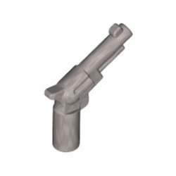 Minifigure, Weapon Gun, Pistol Revolver - Small Barrel: {сребърно метален}