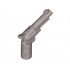 Minifigure, Weapon Gun, Pistol Revolver - Small Barrel: {сребърно метален}