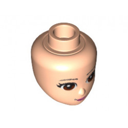 Mini Doll, Head Friends with Brown Eyes, Pink Lips and Closed Mouth Pattern: {светло нуга}