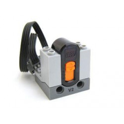 Electric, Power Functions Receiver Unit with Dark Bluish Gray Bottom and Black V2 Print (Version 2) : {умерено каменно сив}