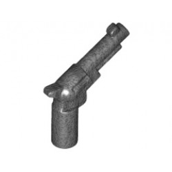 Minifigure, Weapon Gun, Pistol Revolver - Small Barrel: {титаниево метален}